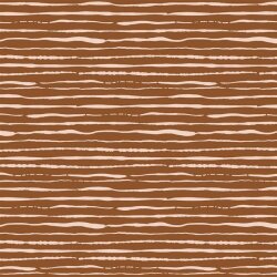 Cotton jersey organic stripes - light rust