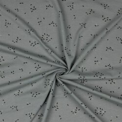 Katoenen jersey glitterstreken - steengrijs/grijs