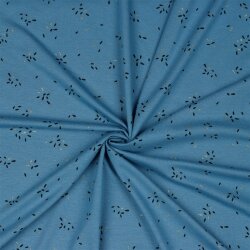 Katoenen jersey glitterstreken - jeans