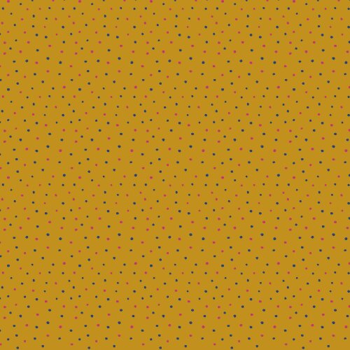 Cotton jersey dots - honey yellow