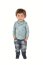 French Terry Digital Space - light blue