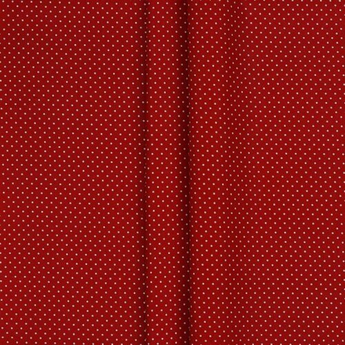 Coton enduit petits points - rouge