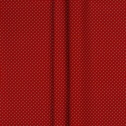 Coated cotton small dots - red