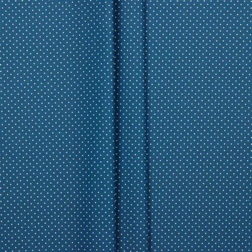 Beschichtete Baumwolle kleine Punkte - jeansblau