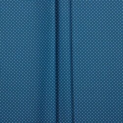 Bavlněné malé tečky s povrchovou úpravou - džíny modré