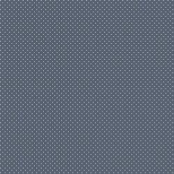 Coated cotton small dots - jeans blue