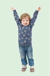 Wintersweat Digital Fußbälle jeansblau