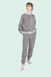 Wintersweat Patch leopardate digitali grigio chiaro screziate