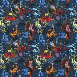 Jeans Wintersweat Digital Biker blu screziato