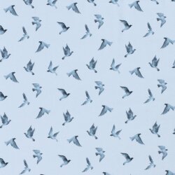 Jersey de coton aquarelle numérique colombe bleu bébé