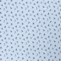 Jersey di cotone digitale acquerello tortora baby blu