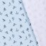 Katoenen jersey digitale aquarel duif baby blauw