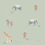 Katoenen jersey Digital Safari Animals lichte mint