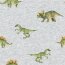 French Terry Digital Dinosaurier hellgrau meliert