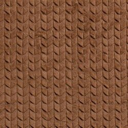 Knuffelbont gevlochten patroon - bruin