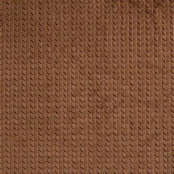 Cuddly fur braided pattern - brown