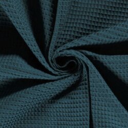 Waffle piqué *Marie* 6mm - dark petrol