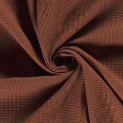 Waffle piqué *Marie* 2mm - soft brick red