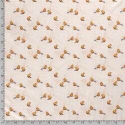 Cotton jersey Digital Beaver cream beige