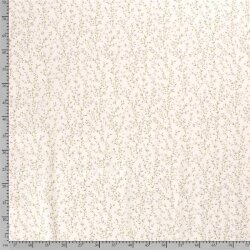 Baumwolljersey Digital zarte Blumenzweige creme