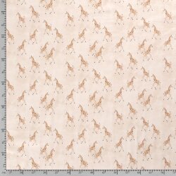 Jersey de coton Girafe numérique crème beige