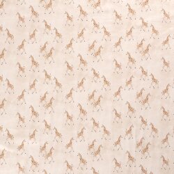 Cotton jersey Digital giraffe cream beige