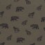 Jersey de algodón digital salvaje dibujado animales viejo oliva