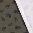 Jersey de algodón digital salvaje dibujado animales viejo oliva