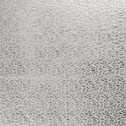 Maglia di cotone stampa foglio Leo argento grigio chiaro screziato