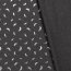 Algodón jersey foil estampado plumas plateado gris oscuro moteado