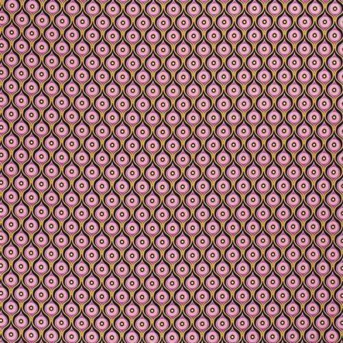 Jersey di cotone digitale in vimini floreale rosa giallo