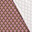 Jersey di cotone digitale in vimini floreale rosa giallo