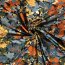 Bavlněný dres Digitální velké podzimní moře květin černé