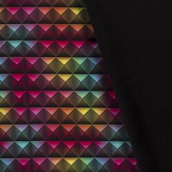 Softshell digitální neonové trojúhelníky černé
