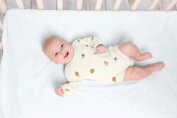 Baumwolljersey kleine Safaritiere- creme