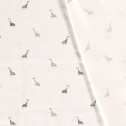 Crema piccola giraffa in jersey di cotone