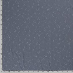 Cotton jersey small flock of birds indigo blue