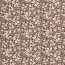 Cotton jersey white flowers brown