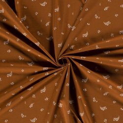 Jersey de coton feuilles de pluie chameau