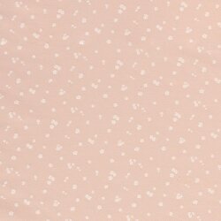 Jersey de algodón lirios pequeños rosa suave