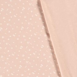 Jersey de algodón lirios pequeños rosa suave