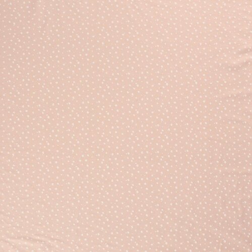 Jersey di cotone wild pois rosa tenue