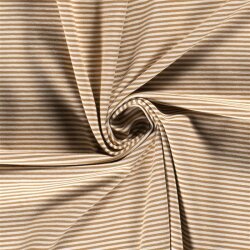 Cotton jersey mini stripes *Bibi* - light nutmeg