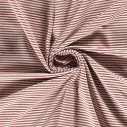 Cotton jersey mini stripes *Bibi* - antique pink