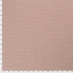 Cotton jersey mini stripes *Bibi* - antique pink