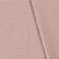 Jersey de coton Mini rayures *Bibi* - rose antique