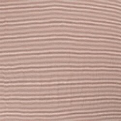Jersey de coton Mini rayures *Bibi* - rose antique