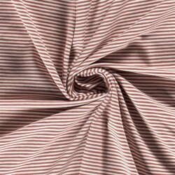 Mini righe in jersey di cotone *Bibi* - rosa antico