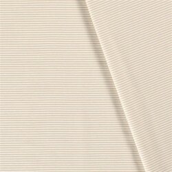 Jersey de coton Mini rayures *Bibi* - beige clair