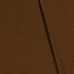 Jemný pletený žerzej *Bibi* vzor s dírkami - hnědý